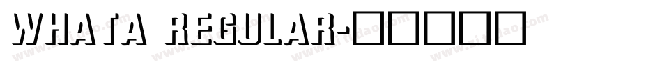 WhatA Regular字体转换